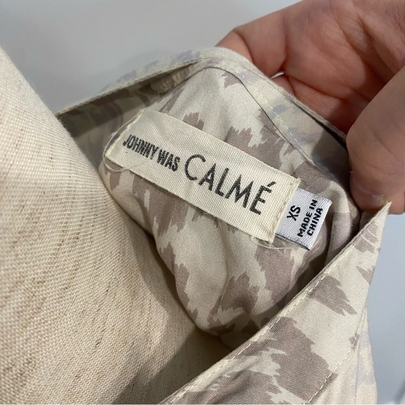 Johnny Was Calmé Leopard Print Silk Top XS - Picture 7 of 7